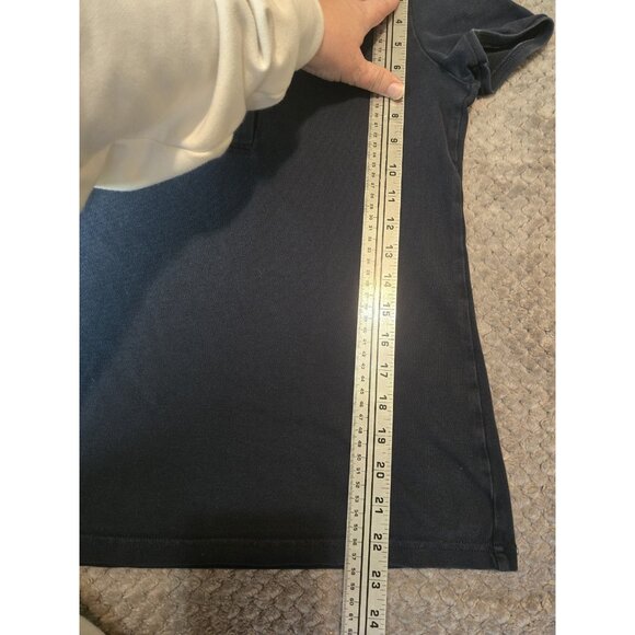 Burberry Brit Navy Blue Honeycomb Knit Novacheck Collar Detail Polo Preppy - Picture 5 of 6